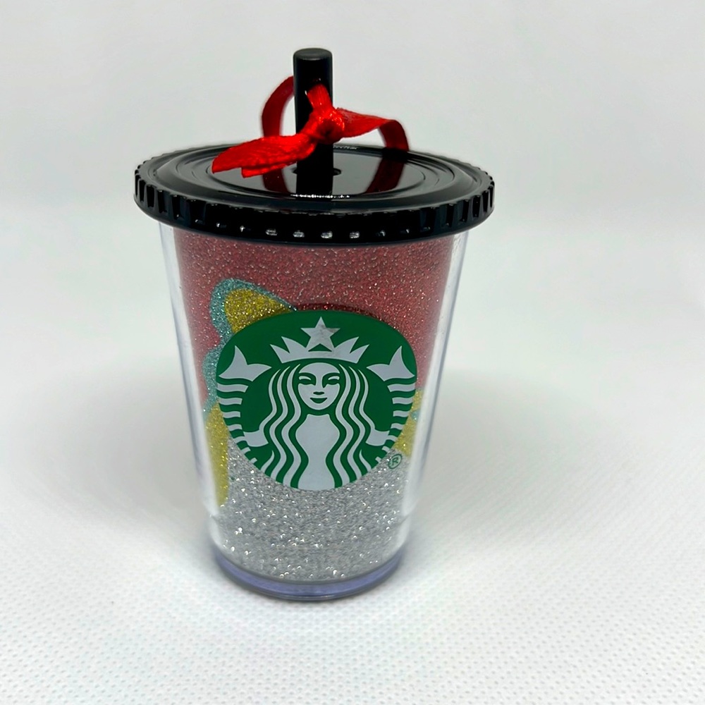 2018 Starbucks Plastic Cold Cup Flow Glitter